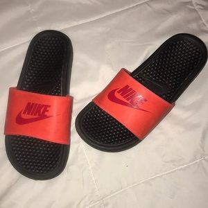 Red Nike Slides